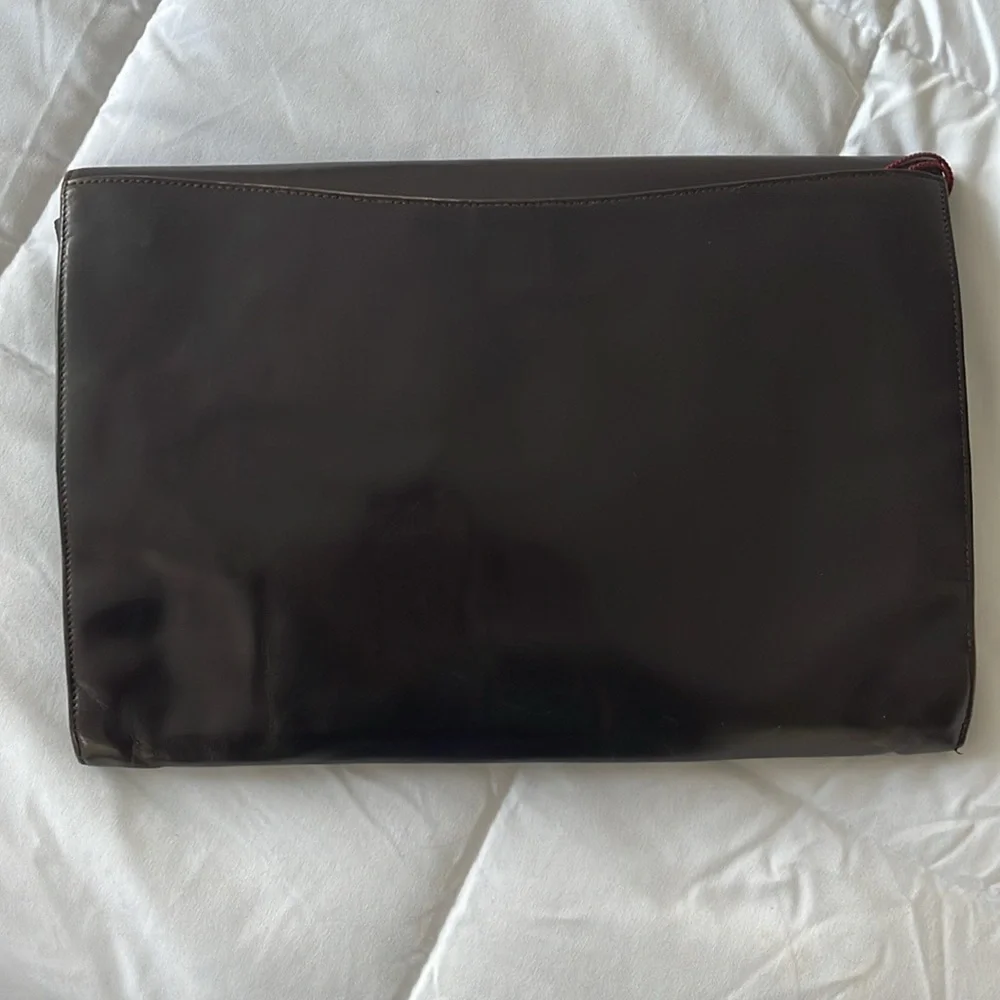 Loewe Vintage Auth Smooth Black Leather Briefcase/document Holder Unisex. MA75